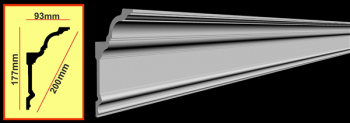 картинка Плинтус потолочный GP-79 <177*93> от магазина