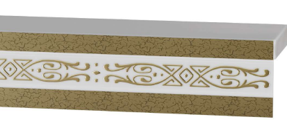 картинка Бленда(5,5см)Виктория мет золото бел 60м от магазина