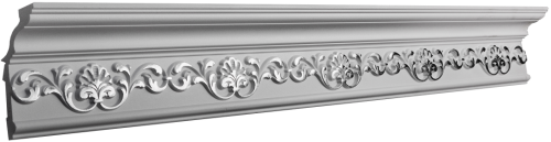 Плинтус потолочный GP-52 Silver <140*53>