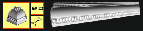 картинка Плинтус потолочный GP-22 <108*106> (12шт) от магазина