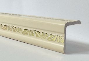 картинка  Уголок ПВХ Д03 слоновая кость золото 30*30*2,7м(20шт) от магазина
