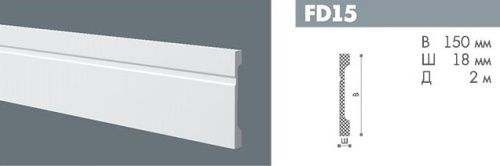картинка FD15 Профиль Бельгия Wallstyl<150*18>2м(7шт) от магазина