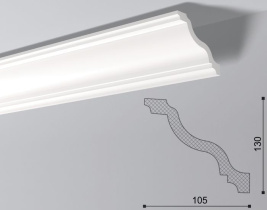 Твердый потолочный плинтус европолимер