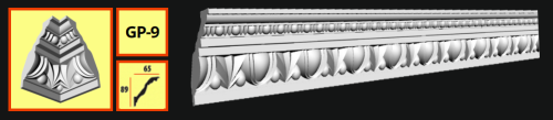 картинка Плинтус потолочный GP- 9 <89*65> (28шт) от магазина