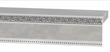 картинка Бленда(5,5см)Милана мрамор серебро на белом 60 м от магазина