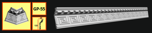 картинка Плинтус потолочный GP-55 <122*45> (18шт) от магазина