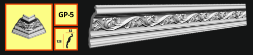картинка Плинтус потолочный GP- 5 <128*83> (16шт) от магазина