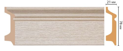 картинка D122-71 плинтус напольн.DECOMASTER <78*21>(16шт) от магазина