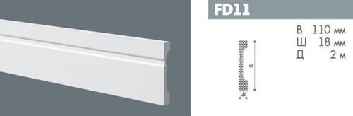 картинка FD11 Профиль Бельгия Wallstyl<110*18>2м(11шт) от магазина
