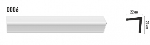 картинка D006 Плинтус угловой DECOMASTER<22*22>(80шт) от магазина