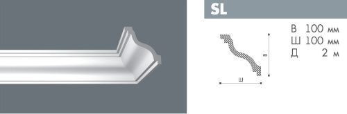 картинка Плинтус SL <100*100>  Номастил(38шт) от магазина