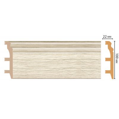 картинка D232-1070 плинтус DECOMASTER <100*22> (14шт) от магазина