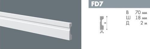 картинка FD7 Профиль Бельгия Wallstyl<70*18>2м(17шт) от магазина