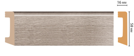 картинка D234-77 плинтус DECOMASTER <58*16>(15шт) от магазина