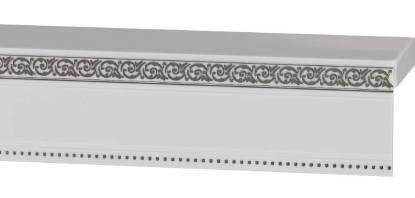 картинка Бленда(5,5см)Милана белая серебро 60см от магазина