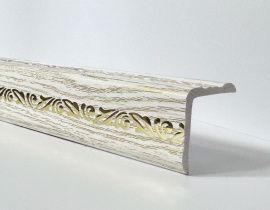картинка  Уголок ПВХ Д03 дуб белый золото 30*30*2,7м(20шт) от магазина