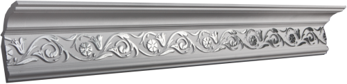 Плинтус потолочный GP- 4 Silver <134*67>