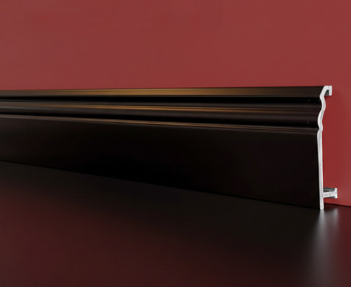 картинка Плинтус Декор С07-1 Черный матовый композит 100мм 2,5м от магазина