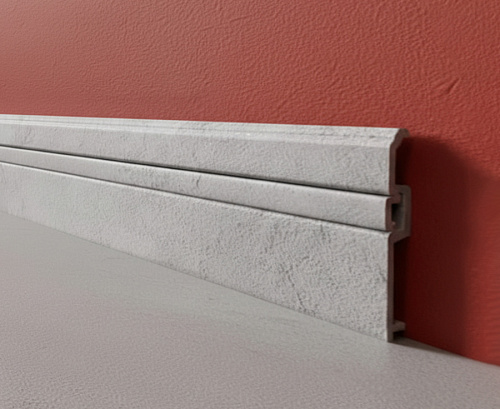 картинка Плинтус Декор С05-1 бетон светлый 100мм 2,4м от магазина