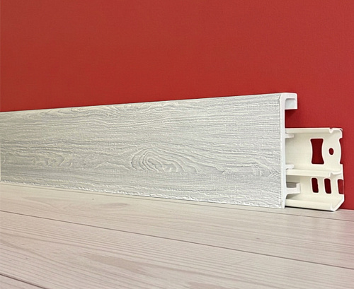 картинка Плинтус Декор С06-1 серый тополь 80мм 2,5м от магазина