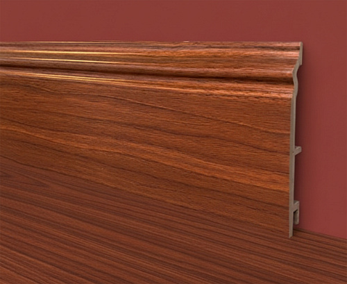 картинка Плинтус Декор С03-1 орех миланский 120мм 2,5 от магазина