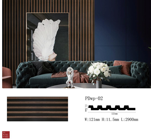 картинка Панель декоративная (молдинг) PDWP-02 <121*11,5*2900> PENOPOL DECOR от магазина