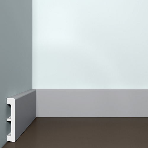 Плинтус напольный  XPS ПЛ 30 Светлый графит (80*15*2000) BELLO DECO