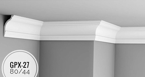 картинка Плинтус потолочный GPX-27 <80*44> от магазина