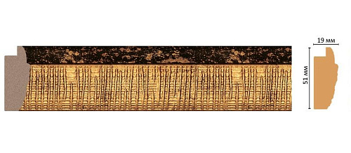 картинка 686M-565 багет <51*19> DECOMASTER(24шт) от магазина