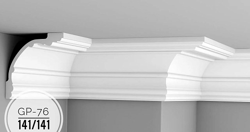 картинка Плинтус потолочный GP-76 <141*141> от магазина