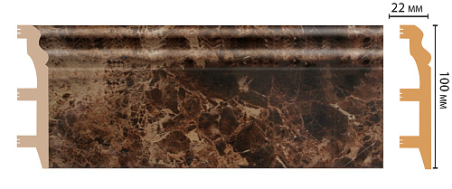 картинка D232-713 плинтус DECOMASTER <100*22> (14шт) от магазина