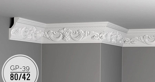 картинка Плинтус потолочный GP-39 <80*42> от магазина