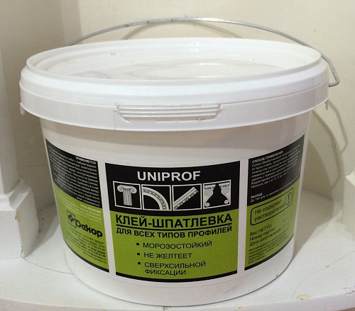 картинка Монтажный клей-шпатлевка Uniprof 3л-4,5кг(3шт) от магазина
