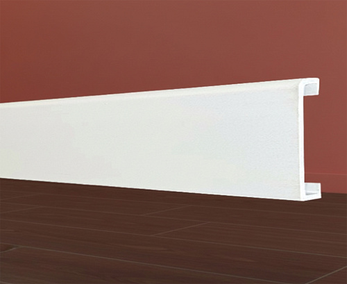 картинка Плинтус - Наличник Декор С04-1 Белый мат 70*17*2400 мм от магазина