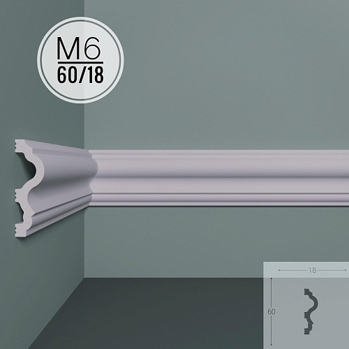 картинка Молдинг XPS POLYMER M 6 60/18 <60*18> от магазина