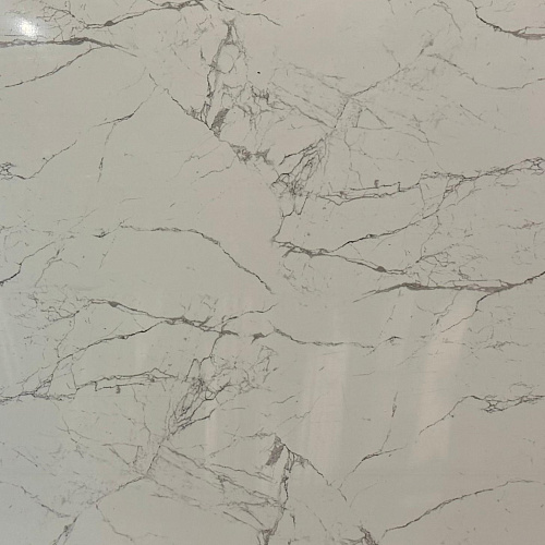 картинка Гибкий мрамор Каррара-129 с двойным лаком 2,5мм 1,2м*2,8м DUROFLEX от магазина