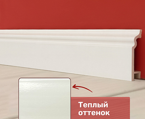 картинка  Плинтус Декор С01-1 жемчуг КОМПОЗИТ 100мм 2,5м от магазина