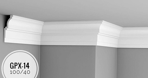 картинка Плинтус потолочный GPX-14 <100*40> от магазина