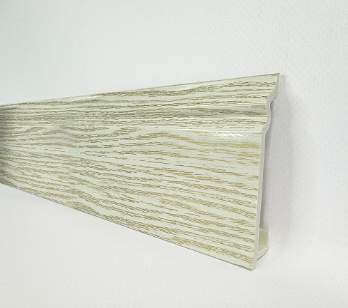 картинка Плинтус Декор С02-1 дуб белый 80мм 2,4м(10шт) от магазина