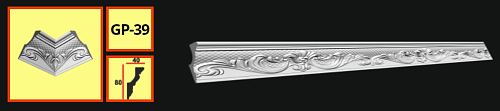 картинка Плинтус потолочный GP-39 <80*42> (36шт) от магазина