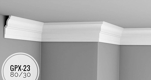 картинка Плинтус потолочный GPX-23 <80*30> (70) от магазина