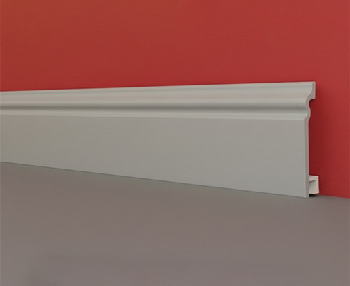 картинка  Плинтус Декор С01-1 серый глянец КОМПОЗИТ 100мм 2,5м от магазина