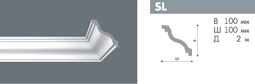 картинка Плинтус SL <100*100>  Номастил(38шт) от магазина