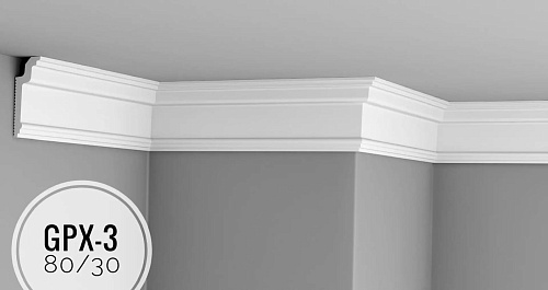 картинка Плинтус потолочный GPX-3 <80*30> от магазина