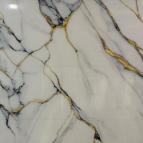 картинка Гибкий мрамор Каррара-119 с двойным лаком 2,5мм 1,2м*2,8м DUROFLEX от магазина