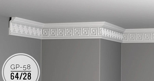 картинка Плинтус потолочный GP-58 <64*28> от магазина