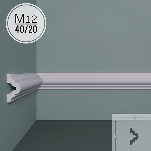 картинка Молдинг XPS POLYMER M 12  40/20 <40*20> от магазина