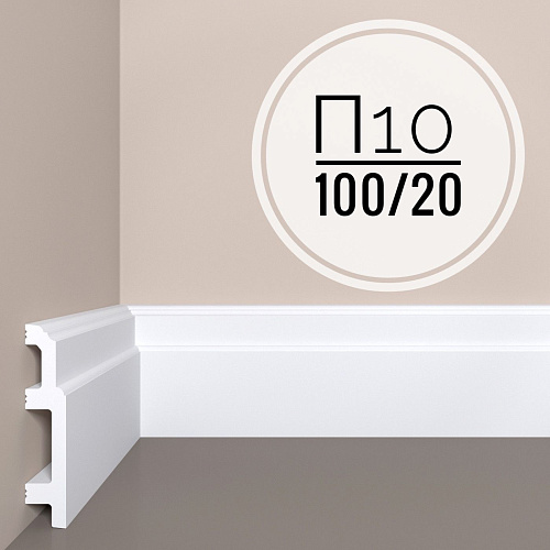 картинка Плинтус XPS POLYMER П 10  100/20 <100*20> от магазина