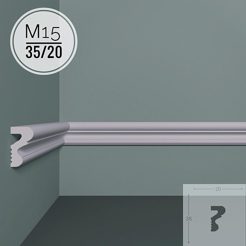 картинка Молдинг XPS POLYMER M 15 35/20  <35*20> от магазина