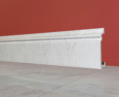 картинка Плинтус Декор С02-1 бетон светлый 80мм 2,4м от магазина